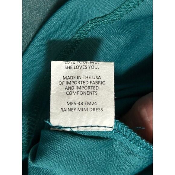 Show Me Your MuMu Emerald Color Rainey Mini Dress Size X-Small Long Sleeve - Picture 13 of 14